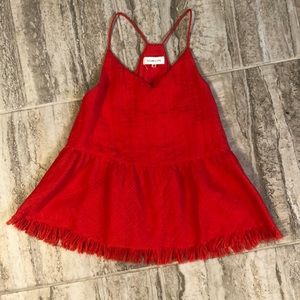 Sugar + Lips Red Tank Top Size XS